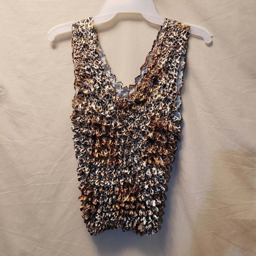 Popcorn Animal Print Tank Top